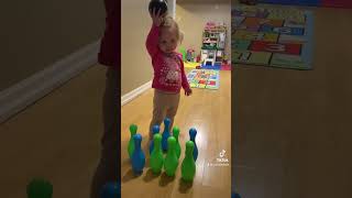 Toddler Bowling… Friday night fun! #toddlerlife