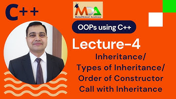 Inheritance in C++, Types of Inheritance, Order of Constructor Call with Inheritance
