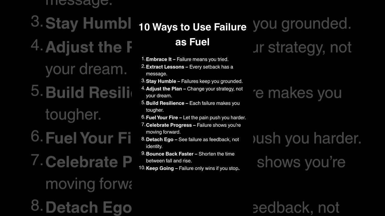 10 Ways to Use Failure as Fuel