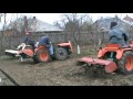 3 TRACTOARE 4X4 IN LIVADA/3 garden tractors 4x4 at working.PASQUALI 990 991 GOLDONI EXPORT