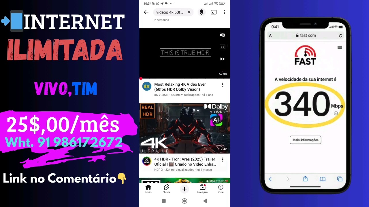 INTERNET ILIMITADA 24H NO CELULAR — SEM GASTAR DADOS!