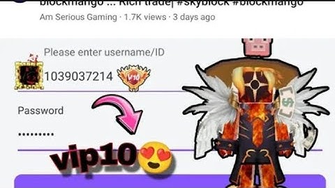 Blockman go free account password 👆