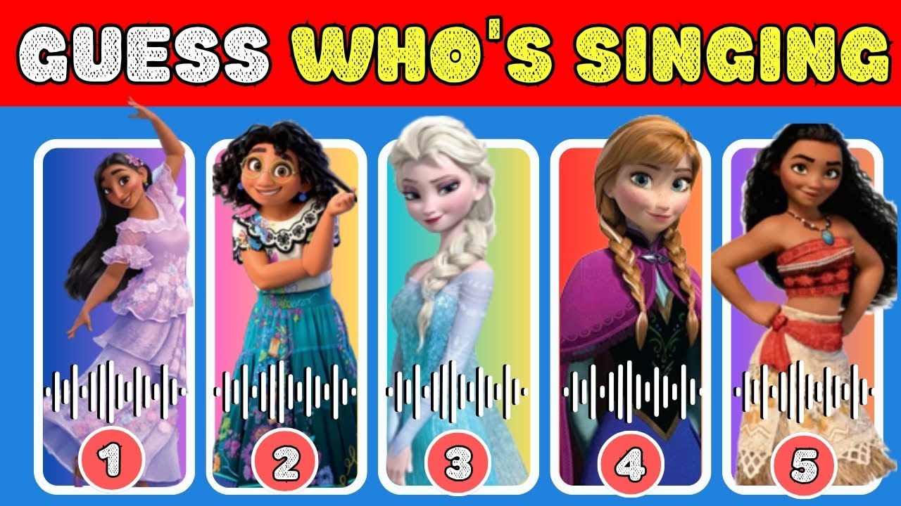 disney music quiz | Guess Who's Singing 🎤🎶 | Moana, Elsa, Rapunzel ...
