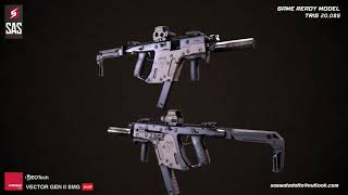 Kriss Vector Gen 2 SMG, Assault Rifle | Unity, Unreal, Mobile Game Asset