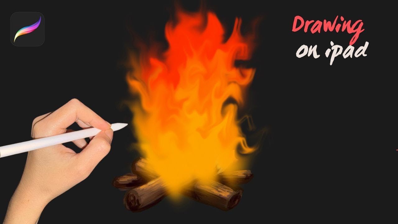 Master FIRE Drawing in Procreate - Simple & Fast Method - YouTube
