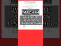 Probability, Statistics & Tensor Methods(MA25C04)#probability #statistics #m1 #ma25c04 #r2025