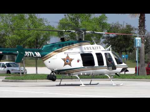 Orange County Florida Sheriff Bell 407 arriving at Heli-Expo 2011 Orlando