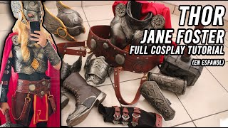 The Mighty Thor Jane Foster Armadura Completa y props Cosplay metraje / MARVEL Thor Love and Thuder