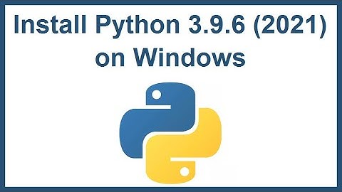 How to install Python 3.9.6 on Windows