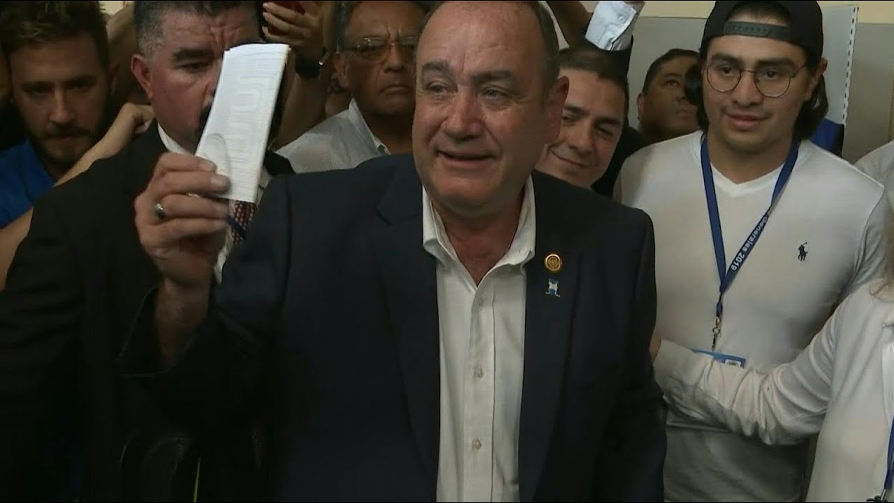 Guatemala's candidate Giammattei votes in presidential elections | AFP