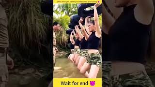 China girl army training vs India girl army training screenshot 5