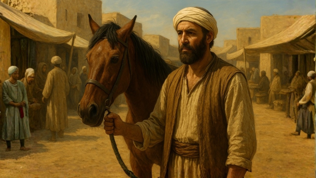 قصه الشاب الفقير الذي دخل السوق ليبيع حصانه، فعاد وهو يملك مدينة كاملة