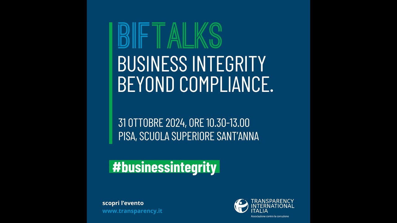 #BIF Talks 2024 - Business Integrity Beyond Compliance (31 ottobre)