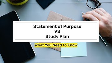 Statement of Purpose vs Study Plan: What You Need to Know | RakesurAfreen