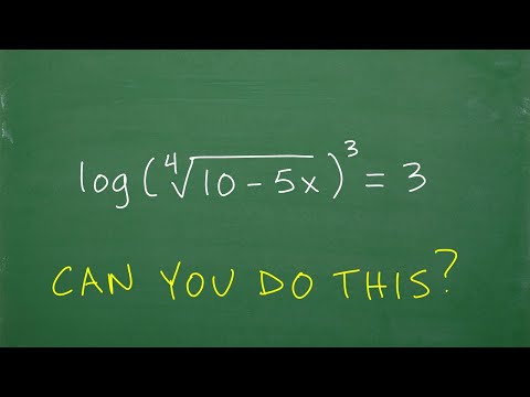Solve the logarithmic equation – Algebra 2, College Algebra, Pre-Calculus