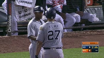 SD@BAL: Kemp rips an RBI single in the 9th inning