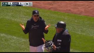 Aaron Boone Gets Ejected Because a Fan Yells At The Umpire