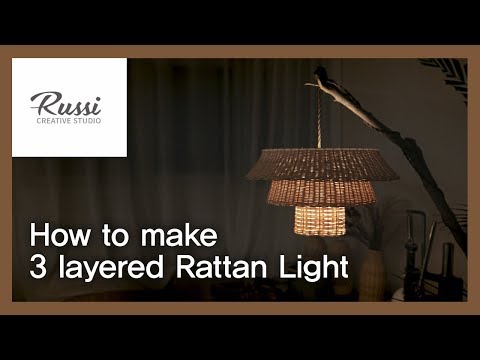 라탄 레이어드 조명,전등갓 만들기 [라탄공예] 취미 수업 온라인클래스48:Rattan Craft : Make 3 layered Rattan Light