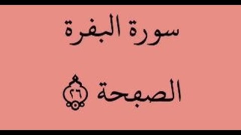 الصفحة 26- سورة البقرة - من الآية 169 إلى الآية 175 - بصوت القارئ ياسين الجزائري - رواية ورش عن نافع