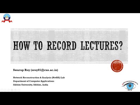 Recording Lectures using