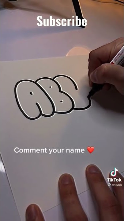 How to write ABBY in Bubble Letters   #shorts #fyp #bubbleletters #tutorial