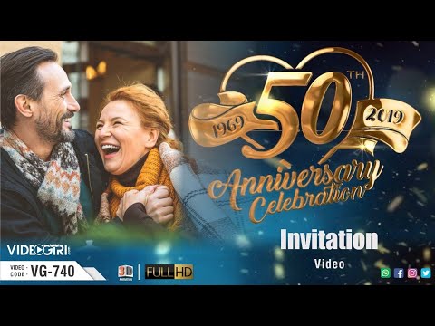 50th Wedding Anniversary Invitation Video | Golden Jubilee Invitation