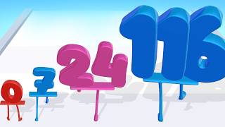 Growing Number to Max Level - NUMBER RACE (Level Up, Math Games)