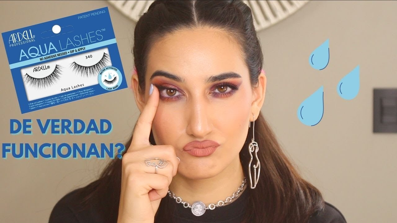 ¿PESTAÑAS QUE SE PEGAN CON AGUA? AQUA LASHES ARDELL || Makeup Genie