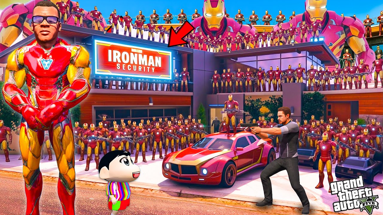 Franklin & Shinchan Launched their special Ironman Security Base In GTA 5 !