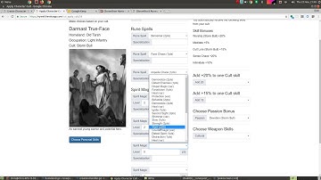 Runequest Glorantha App - Character Creation & Functionality