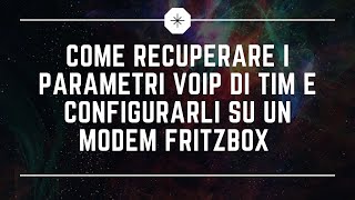 TIM parametri VOIP FritzBox screenshot 5