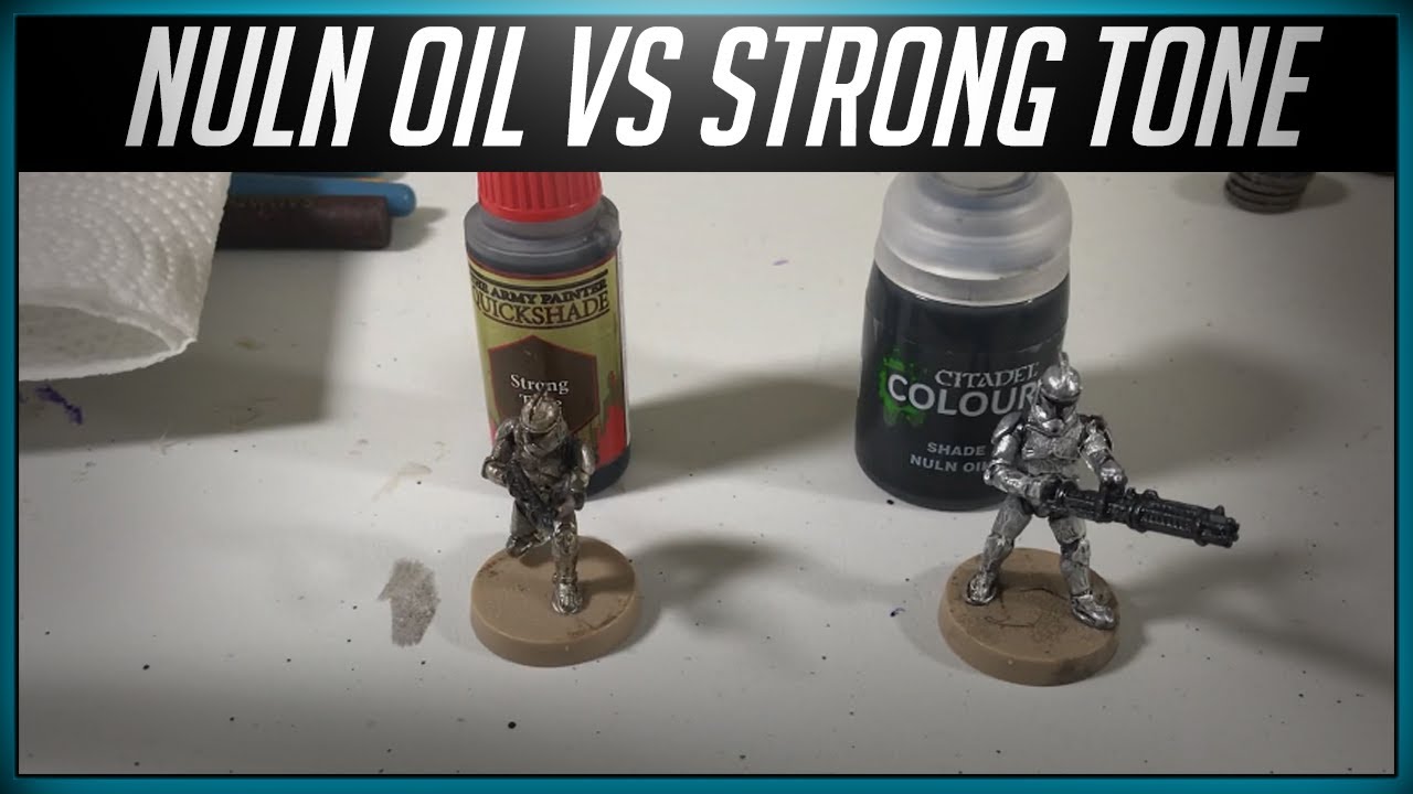 Nuln Oil vs Strong Tone Comparison (Citadel Shade vs The Army Painter  Quickshade Wash) 