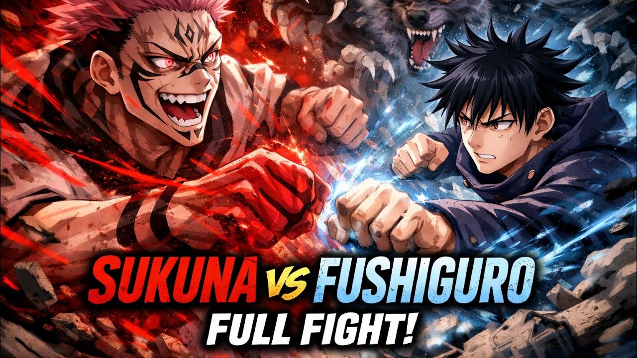 Sukuna vs fushiguro full fight in hindi dubbed 😱
