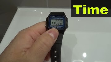 How To Set The Time On Casio F105-Digital Watch Tutorial For Beginners