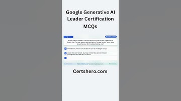 Google Generative AI Leader Certification MCQS #generativeaicertification #googleaiexam