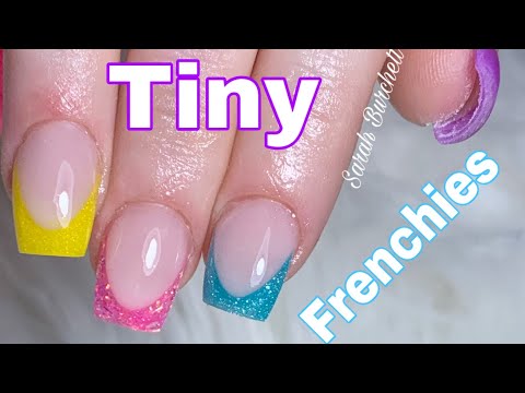 Short French acrylic nails