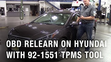 OBD relearn on Hyundai with the 92-1551 TPMS Tool