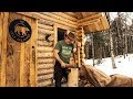 Traditional Woodworking using Hand Tools: Finishing Interior of an Off Grid Log Cabin DIY Kitchen