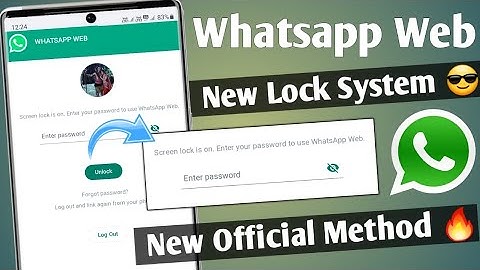 How to lock whatsapp web | Whatsapp web par lock kaise lagaye | Whatsapp new update 1000% Working 🔥