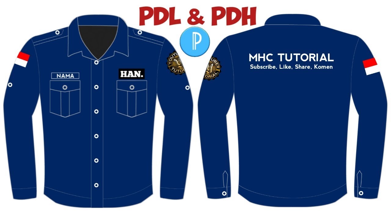  Cara  Desain  Baju  Pdh dan Pdl di  Hp  Android belakang 