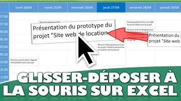 Comment modifier des éléments avec un glisser-déposer sur Excel ?