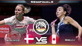 (WS) - Mia Blichfeldt vs Michelle Li | Badminton 2024 | SF