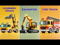 LEGO Truck Compilation: Build Technic Firetruck, Excavator, Cleaning Truck,...