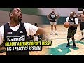 Gilbert Arenas DOESN'T MISS From HALF COURT!! Trash Talking Big 3 Practice Session!!