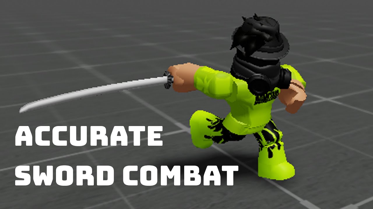 Roblox avatar defeating a training dummy with a sword