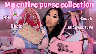MY ENTIRE PURSE COLLECTION 2024 (y2k, bling, juicy couture, coach & more!!)