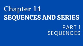 CH14-Part1: Sequences