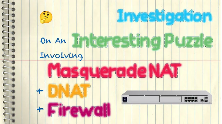 Ubiquiti UniFi - An interesting puzzle about Masquerade NAT+DNAT+Firewall