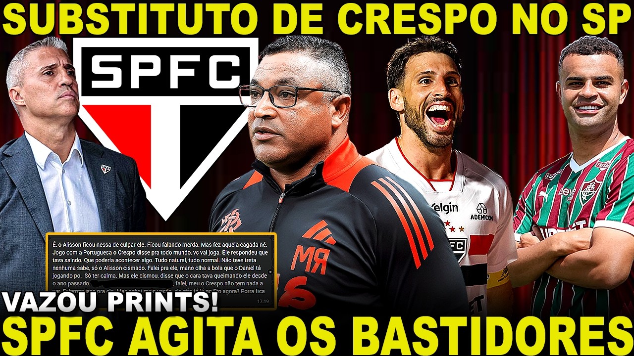 ASSINOU!!! ROGER MACHADO É DO SÃO PAULO! CHEGA HOJE! VAZA CONVERSA DE ATLETAS SOBRE CRESPO E+ INFO