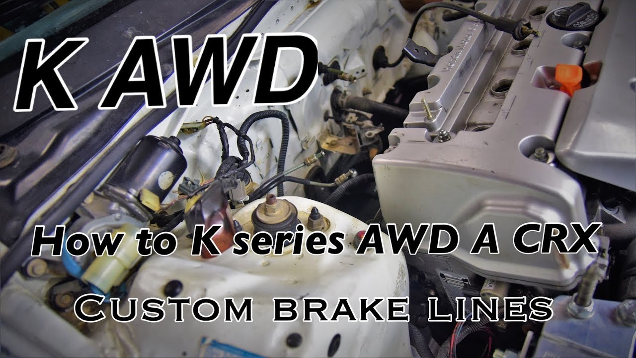 How to K Series AWD a CRX Brake line install YouTube